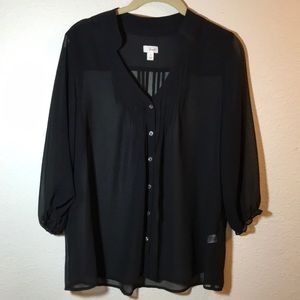 Sheer Black Blouse